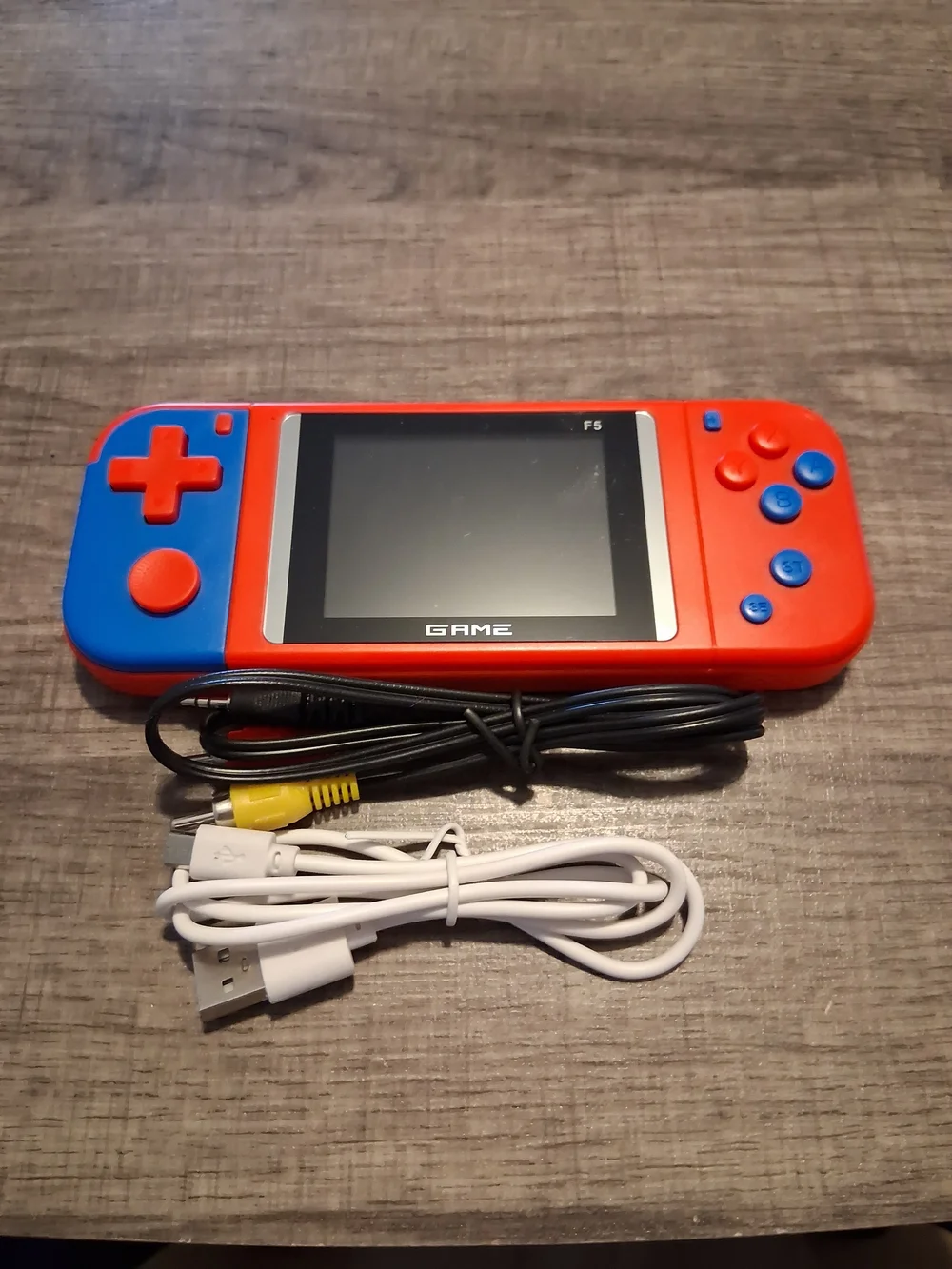 F5 Orange & Blue Handheld Game Console - Portable Controller Game Box